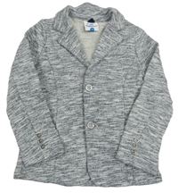 Šedo-bílý melírovaný teplákový kabátek Topolino