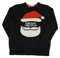 Čierny sveter so Santou H&M
