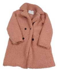 Staroružový huňatý podšitý kabát Tu