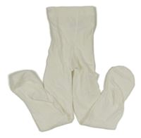 Biele srdiečkované pančuchy zn. Next