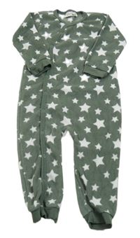 Sivá hviezdičkovaná fleecová kombinéza Ergee