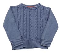 Modrý vzorovaný sveter F&F