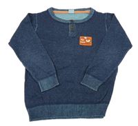 Tmavomodrý sveter s dýněmi Kiki&Koko