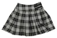 Čierno-biela kockovaná skladaná sukňa Primark