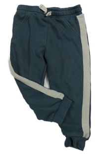 Šedomodré tepláky s proužkem F&F