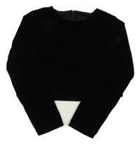 Černá sametová crop halenka St. Bernard