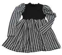 Čierno-biele vzorované šaty Shein