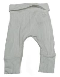 Biele rebrované tepláky Nutmeg