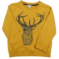 Okrová mikina s jeleňom Monsoon