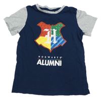 Tmavomodro-šedé triko Harry Potter