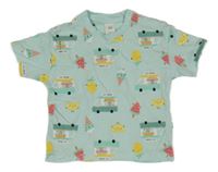 Svetlomodré tričko so zmrzlinou H&M