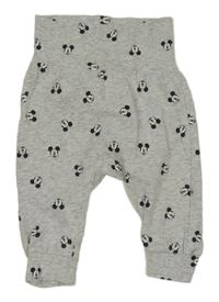 Sivé melírované tepláky s Mickeym H&M