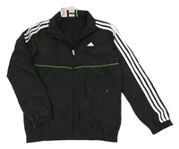 Čierna šušťáková športová bunda s logom Adidas