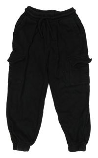 Černé cargo cuff tepláky H&M