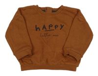 Hnedá oversize mikina s nápisom Matalan