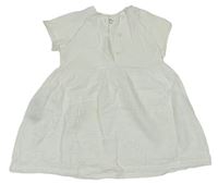 Biele mušelínovo/bavlněné šaty teddy&minou