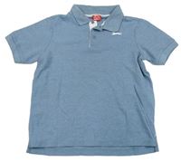 Modrošedé polo tričko s logom Slazenger
