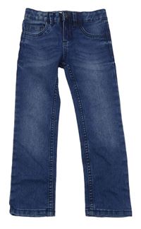 Tmavomodré slim fit rifle lupilu