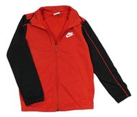 Červeno-černá propínací sportovní mikina s logem Nike