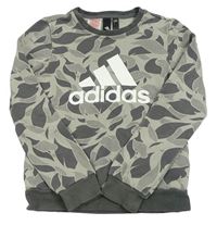 Sivo-tmavosivá army mikina Adidas