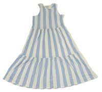 Světlemodro-bílé pruhované šaty H&M
