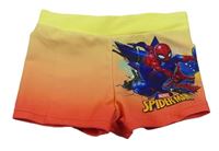 Žluto-světleoranžovo-lososové nohavičkové plavky se Spider-manem MARVEL