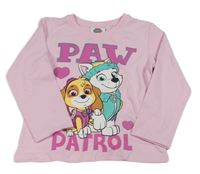 Svetloružové tričko s PAW PATROL nickelodeon