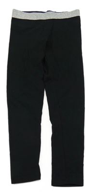 Čierne legíny so strieborným pasom alive