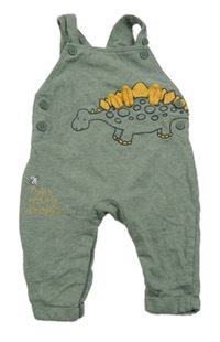 Khaki melírované na traké tepláky s dinosaurom George