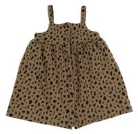 Hnedo-čierne vzorované prepínaci šaty F&F