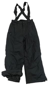 Černé šusťákové zimní oteplovačky s odepínacími trakami alive