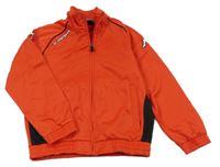 Červeno-černá thermo propínací mikina s logem Kappa