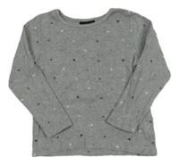 Sivé melírované bodkovaná é tričko H&M