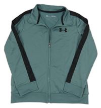 Břidlicovo-černá thermo propínací mikina s logem UNDER ARMOUR