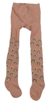 Broskvové pančuchy s duhami