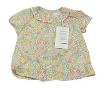 Nové - biela blúzka s kvietkami a větvičkami a volánikom LEIGH TUCKER