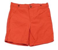 Červené plátenné kraťasy so cute