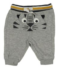 Sivé melírované tepláky s tygrem/kapsou a pruhmi ORCHESTRA