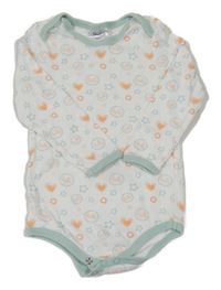 Bielo-mentolové body s nápismi a srdiečkami a hviezdičkami SeaSons