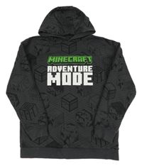 Tmavošedá mikina s Minecraft a kapucí PRIMARK