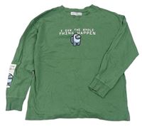 Zelené tričko s potiskem Among us Zara