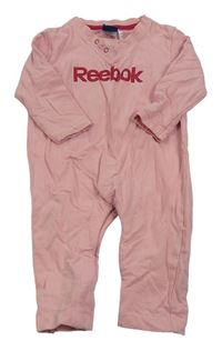 Růžový teplákový overal s logem Reebok