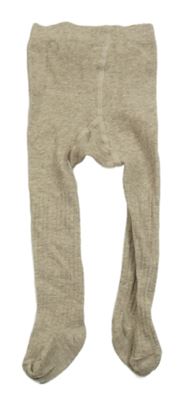 Hnědé melírované žebrované punčocháče H&M