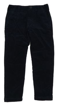 Tmavomodré menšestrové slim nohavice Okaidi