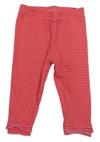 Červeno-růžové pruhované legíny Zeeman