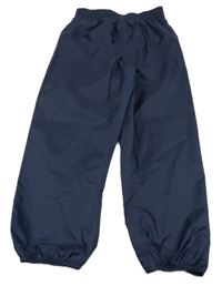 Tmavomodré šušťákové nepromokavé nohavice Quechua