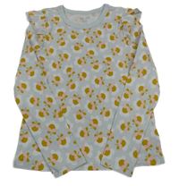 Svetlozelené vzorované tričko s volánikmi Amazon