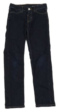 Tmavomodré slim fit rifle H&M