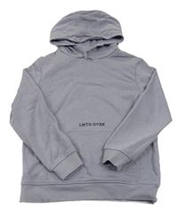 Modrošedá mikina s nápisom a kapucňou George