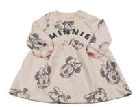 Svetloružové teplákové šaty s Minnie Disney